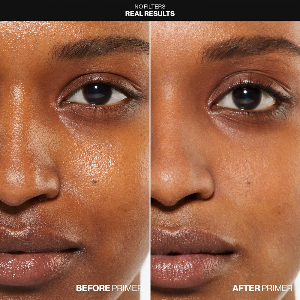 Smashbox primer texture on fingertip highlighting lightweight spread