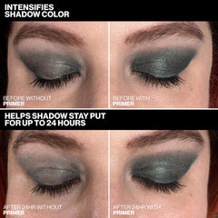 Smashbox primer texture close-up on fingertip, lightweight formula blurs texture