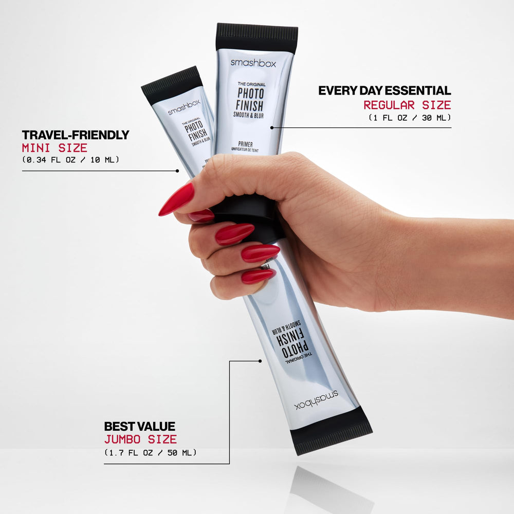 Smashbox in a travel kit emphasizing portability and on-the-go smoothing benefit