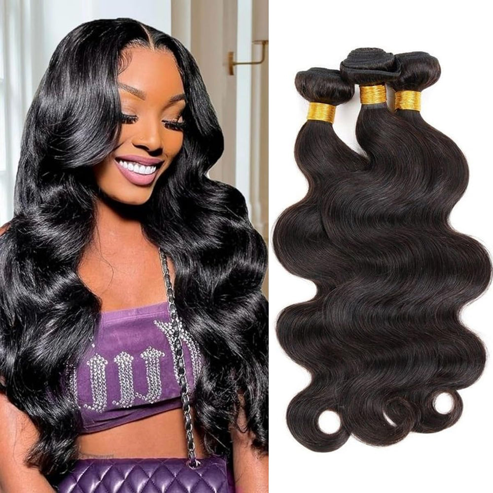 Smoothair front packaging showing three body wave bundles and length label