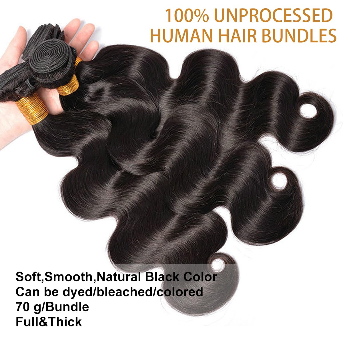 Smoothair body wave texture 14 inch displaying natural S-shaped waves