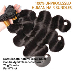 Smoothair body wave texture 14 inch displaying natural S-shaped waves