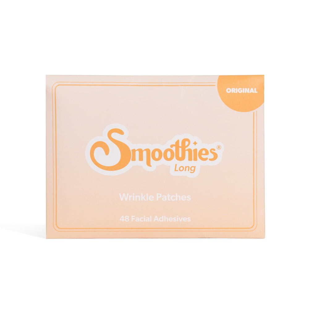 Smoothies patches on bedside table and pillow illustrating nighttime routine convenience