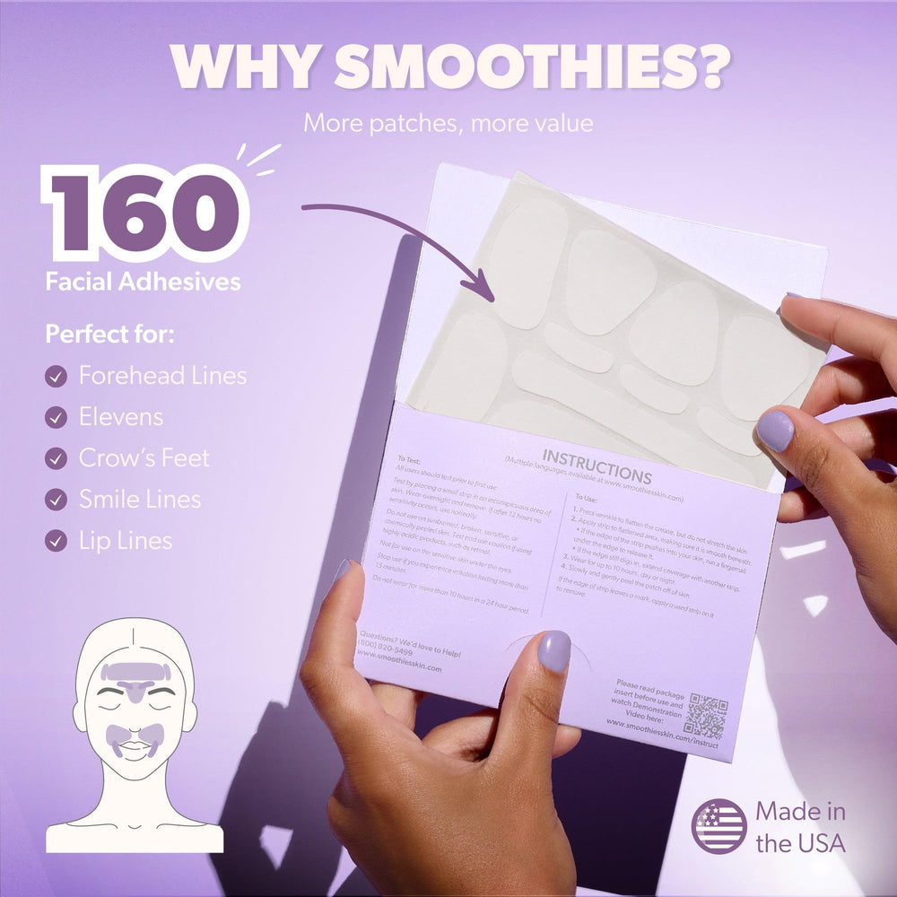 Smoothies assortment of patch sizes displaying variety for targeted use