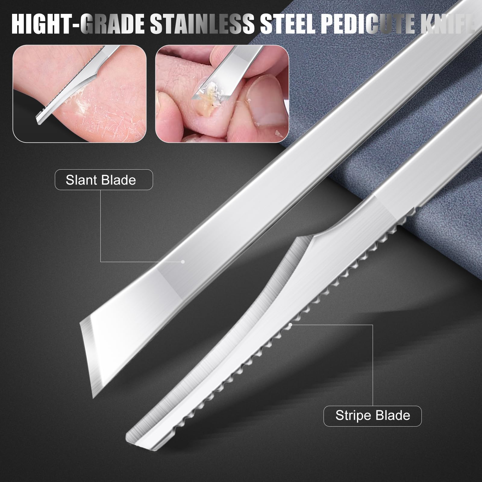 SMZHealing cuticle pusher and rasp tools displayed for neat nail edges and debris removal