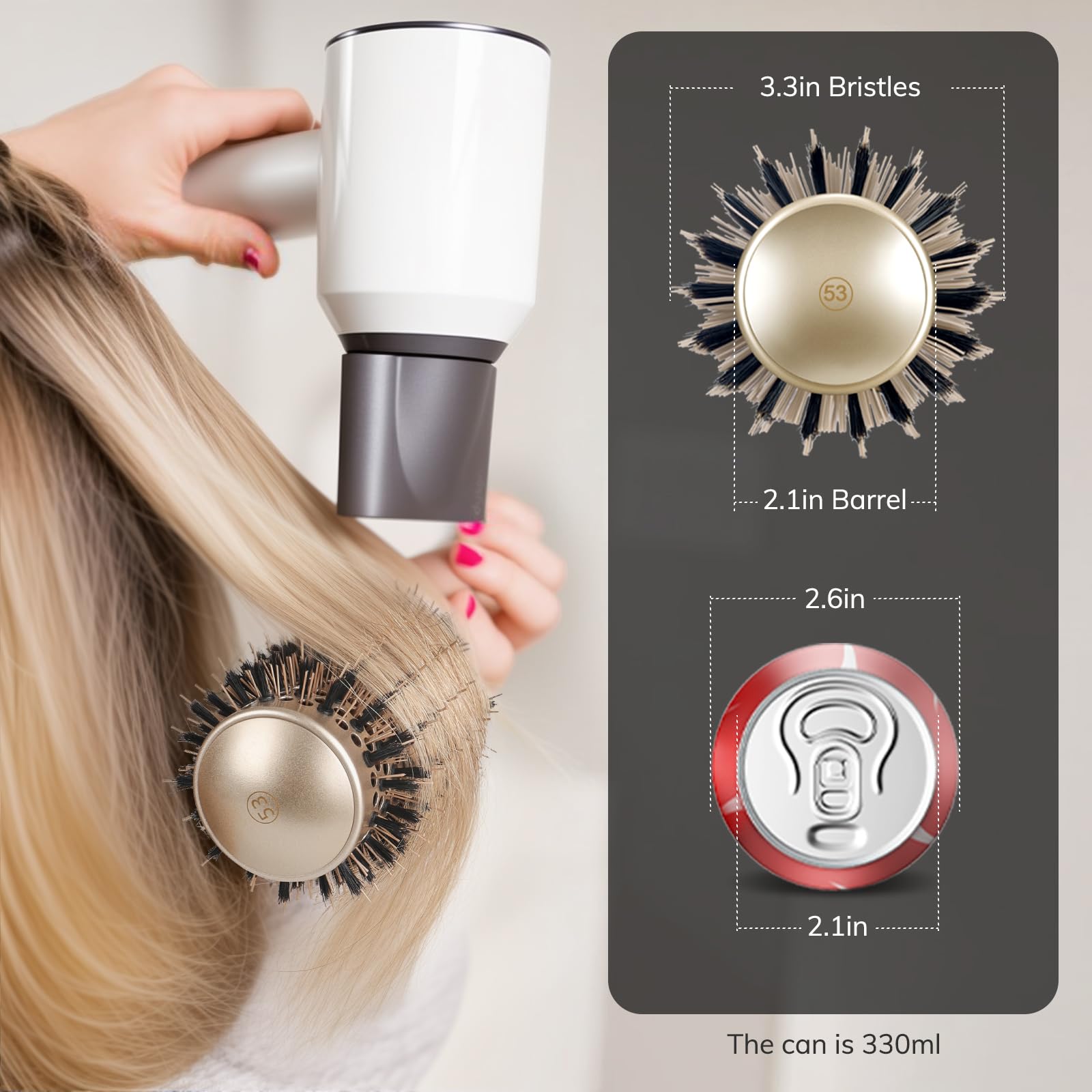 Sndyi boar bristles detail spreading natural oils for smoother hair