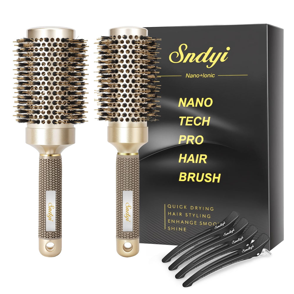 Sndyi front view of both brushes showing professional packaging and benefits