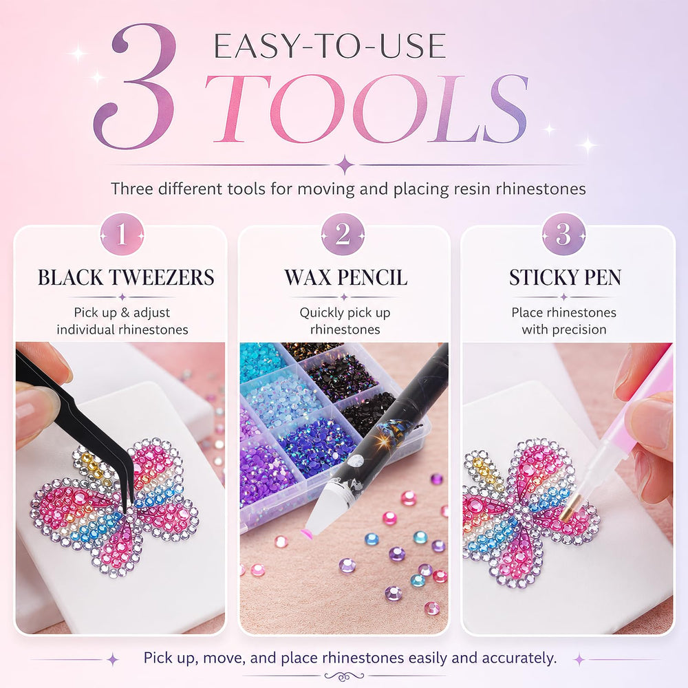 SOANNY detailed nail art being decorated with tiny gems for fine embellishment
