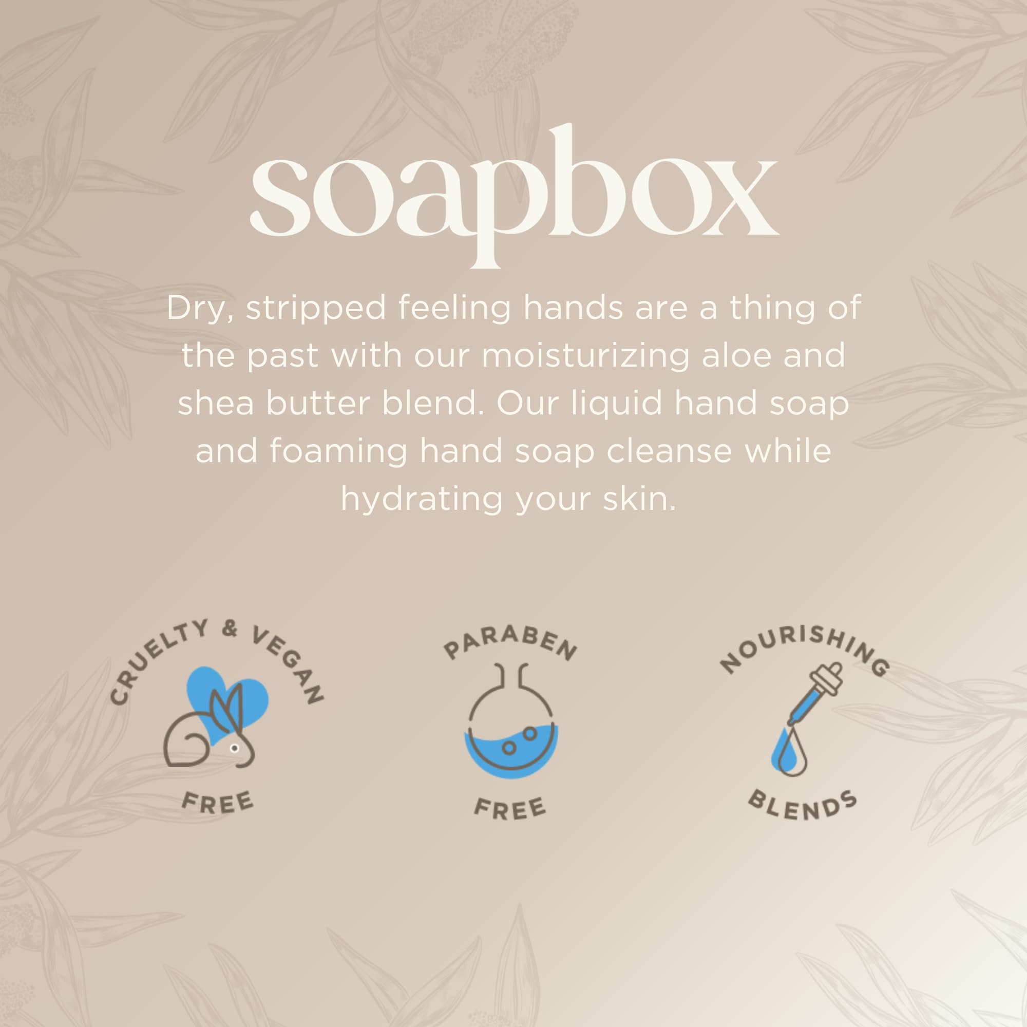 Soapbox bottle on bathroom sink showing aesthetic and functional benefit