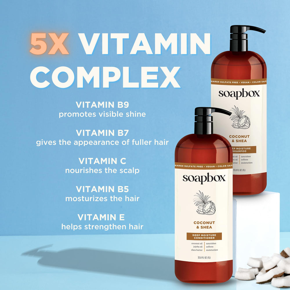 Soapbox in-shower use showing applied conditioner smoothing strands