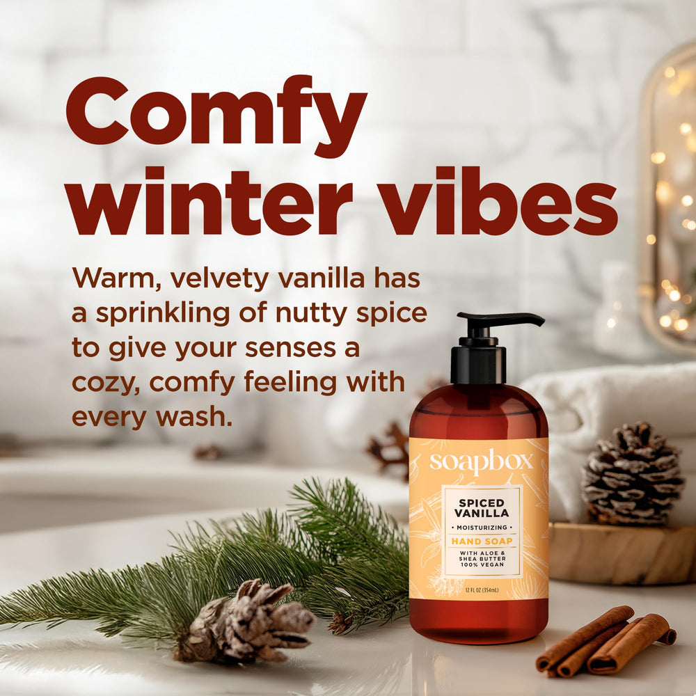 Soapbox foamy lather on hands in use demonstrating gentle cleansing and moisturizing performance