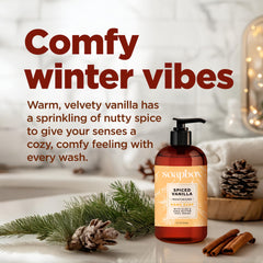 Soapbox foamy lather on hands in use demonstrating gentle cleansing and moisturizing performance
