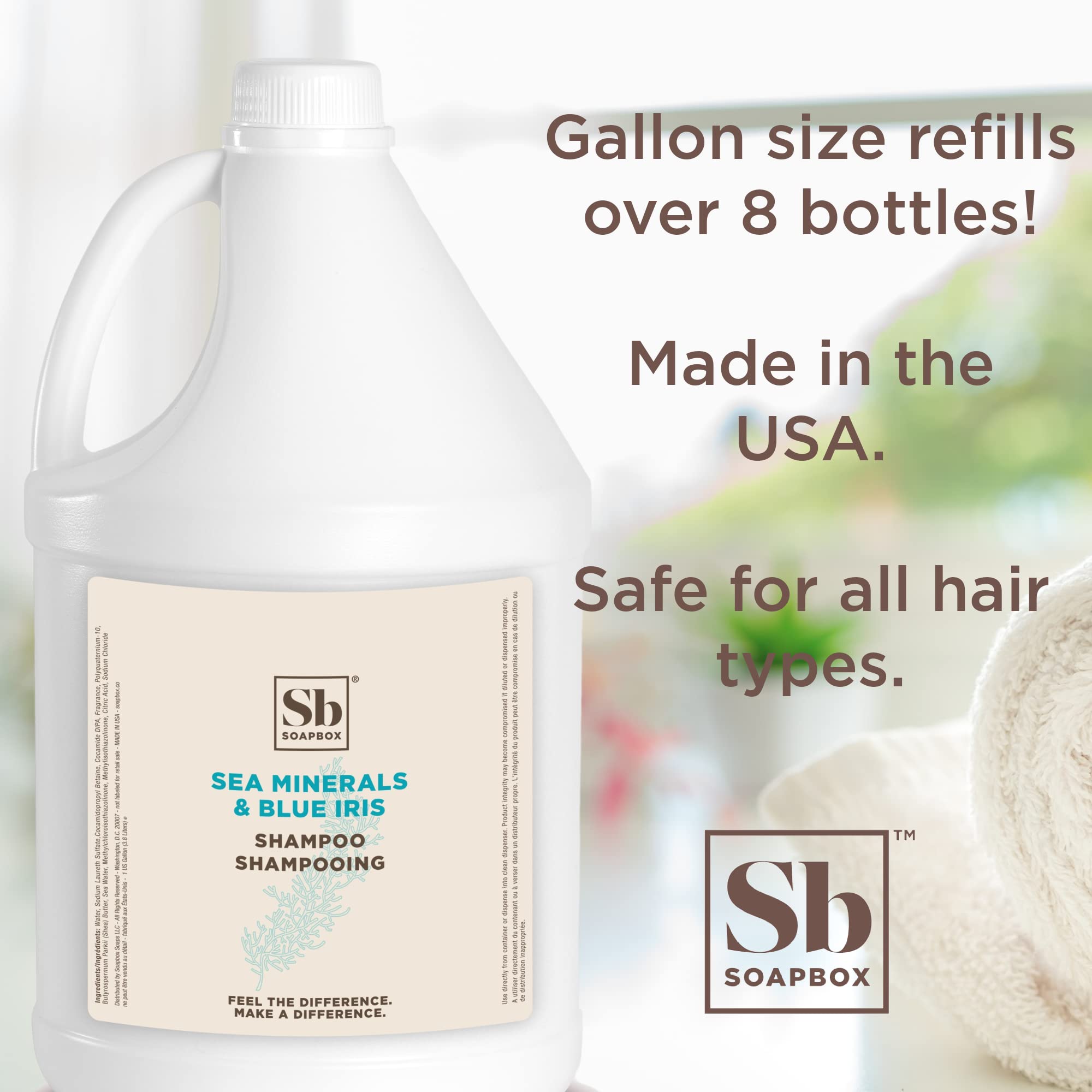 Close-up of Soapbox shampoo pour highlighting smooth texture and lather