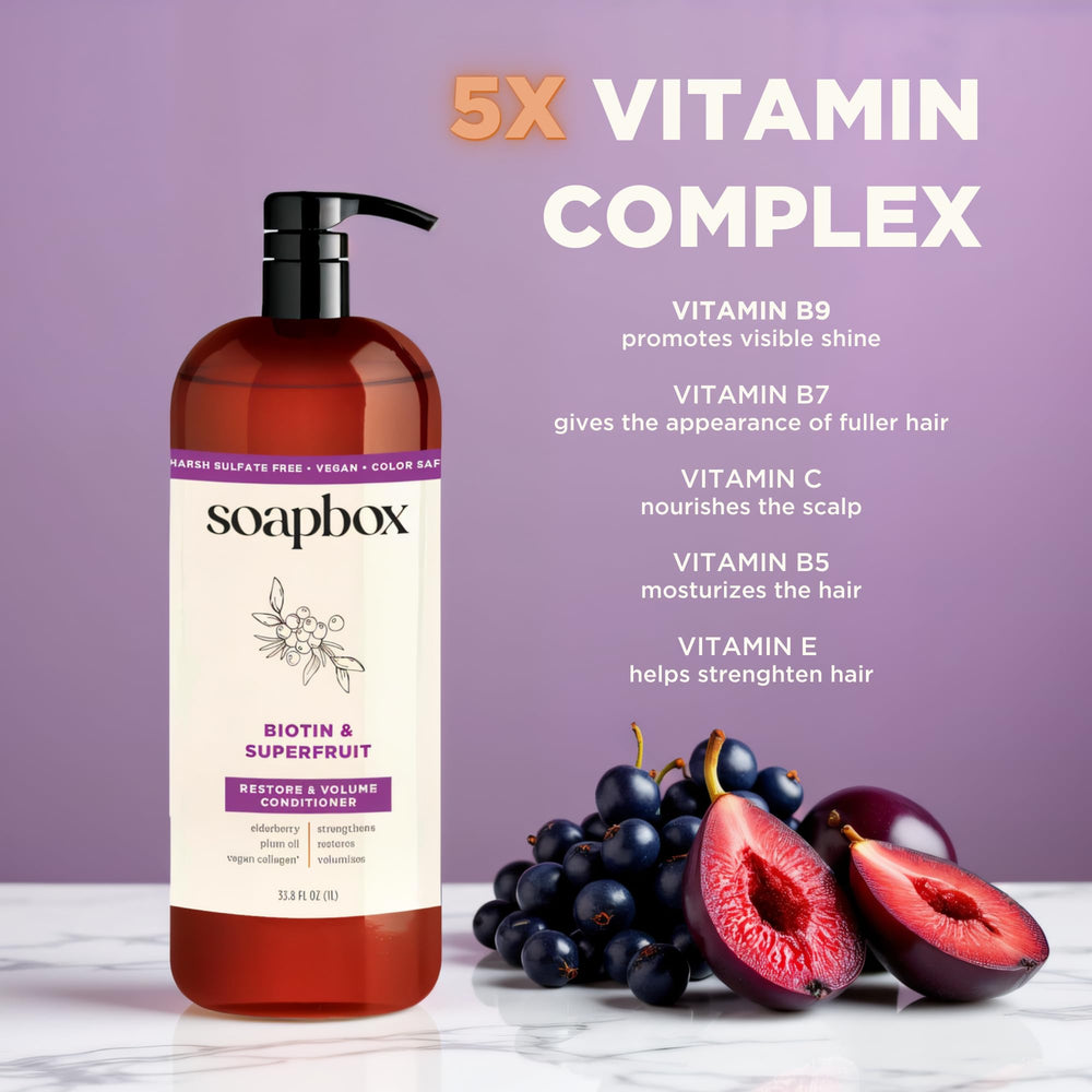 Soapbox elderberry and plum oil ingredient close-up for nutrient benefit