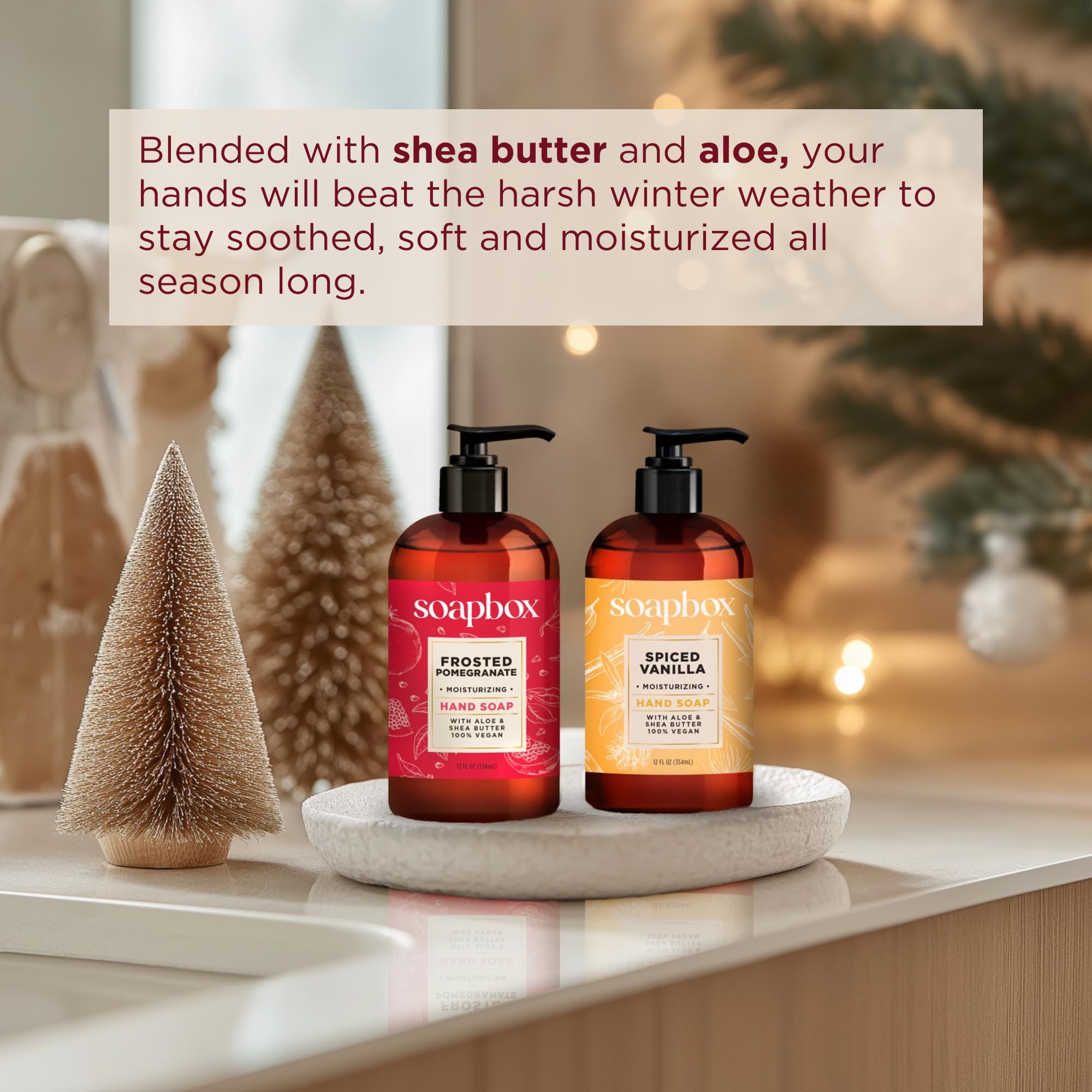 Soapbox product label close-up showing ingredients and clean formula benefits for skin-friendly washing