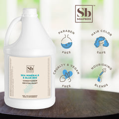 Gallon being poured into a smaller bottle for easy refills