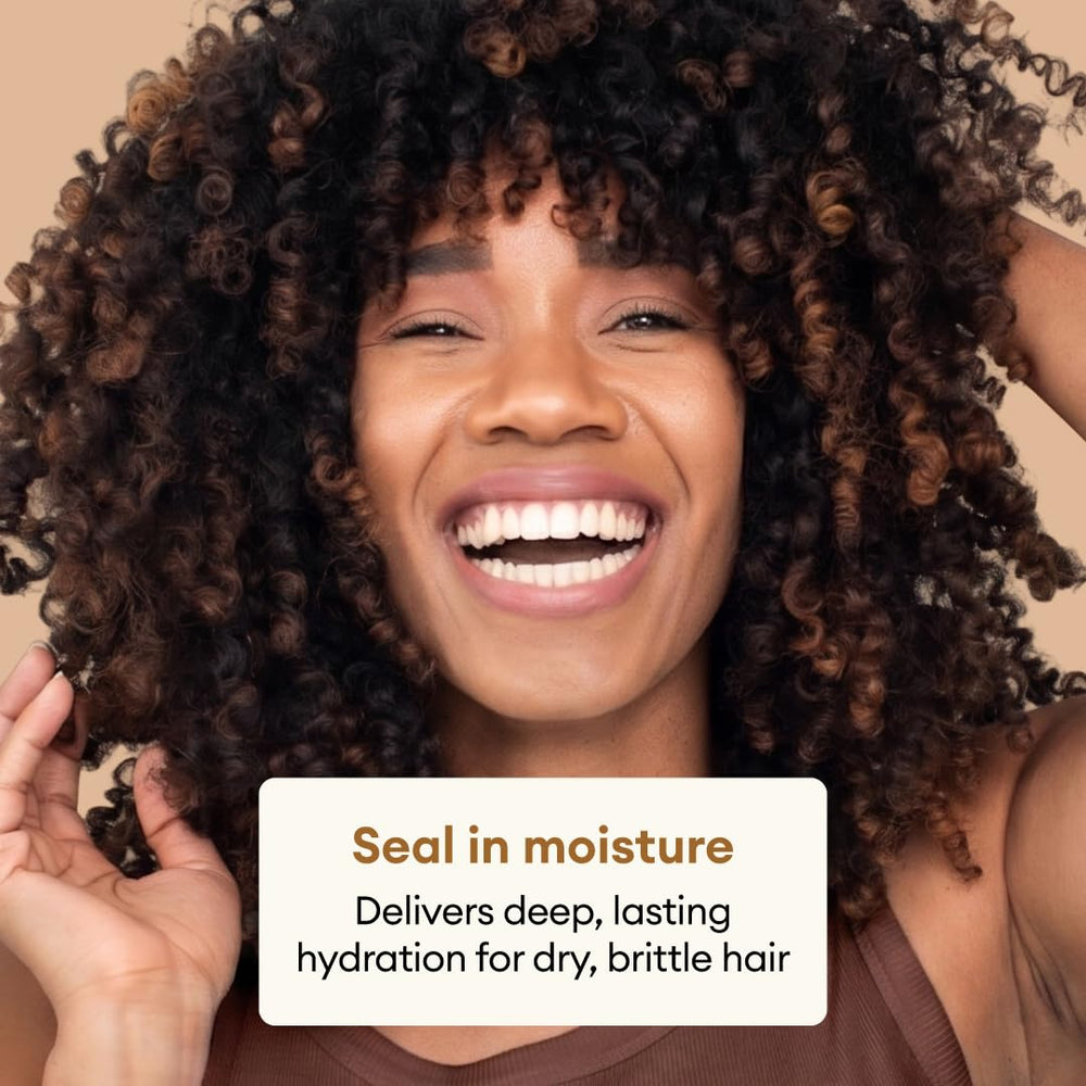 Soapbox shampoo bottle close-up label highlighting coconut and shea, clear ingredient benefit