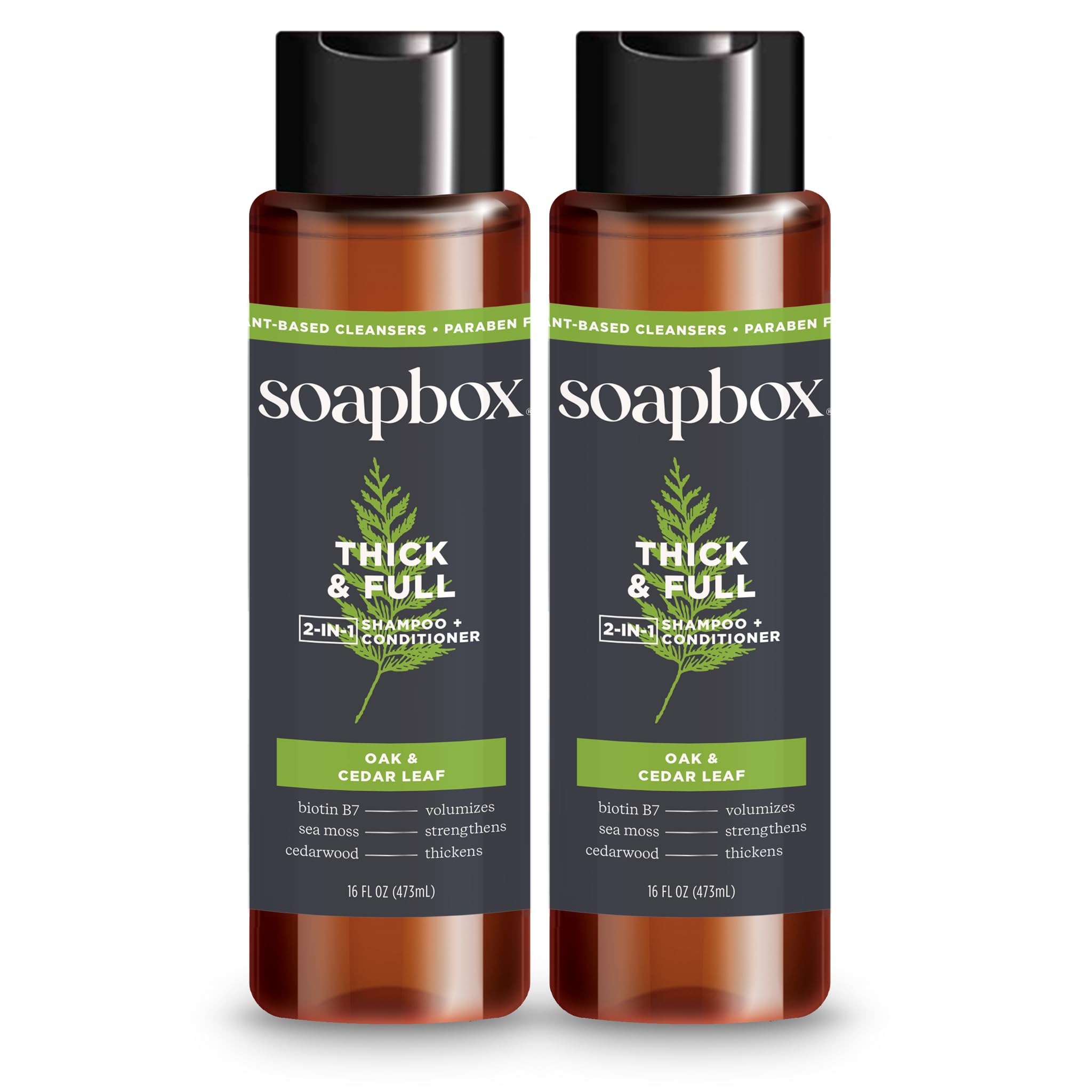 Soapbox front packaging showing product and volume benefit