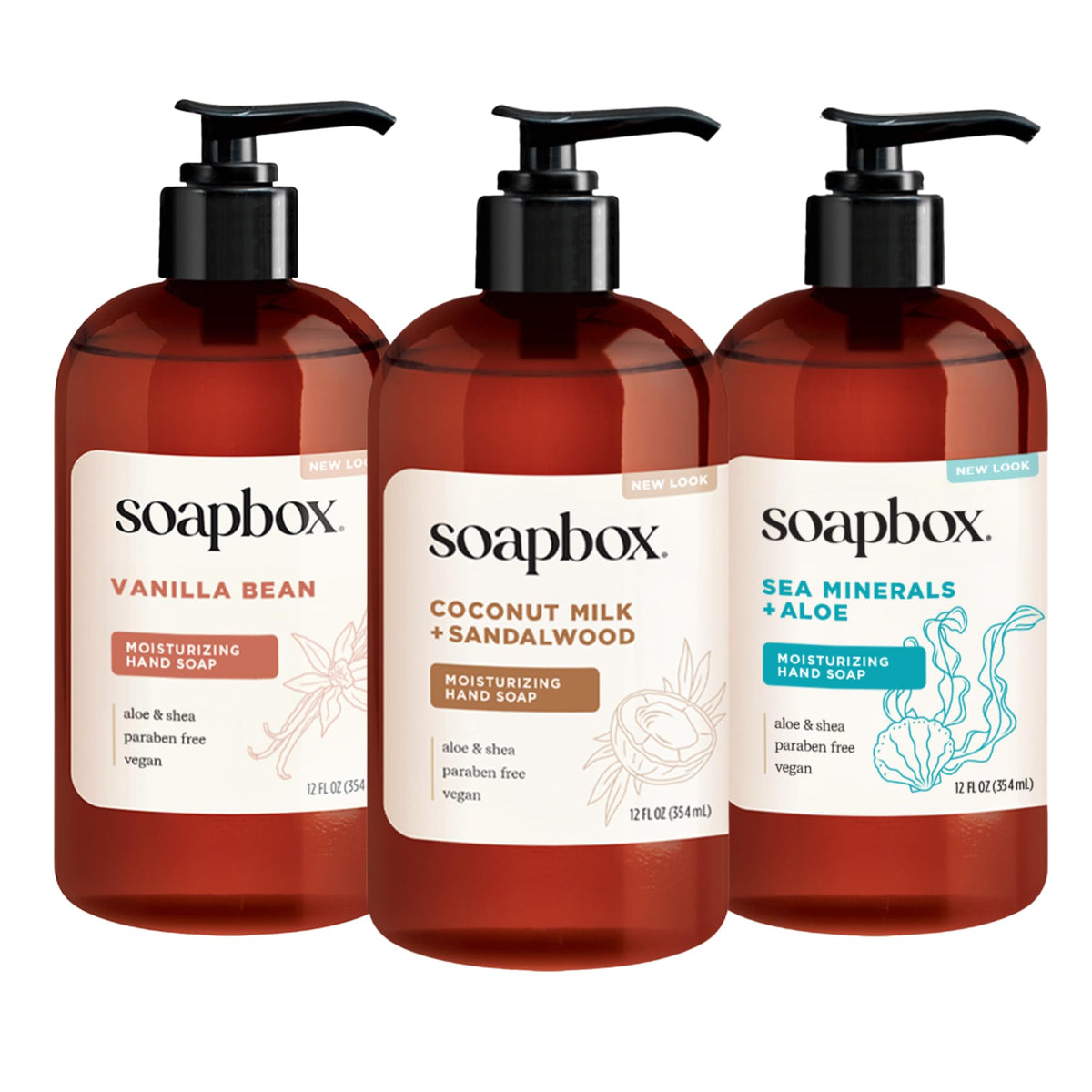 Soapbox variety pack front view showing three bottles and convenience