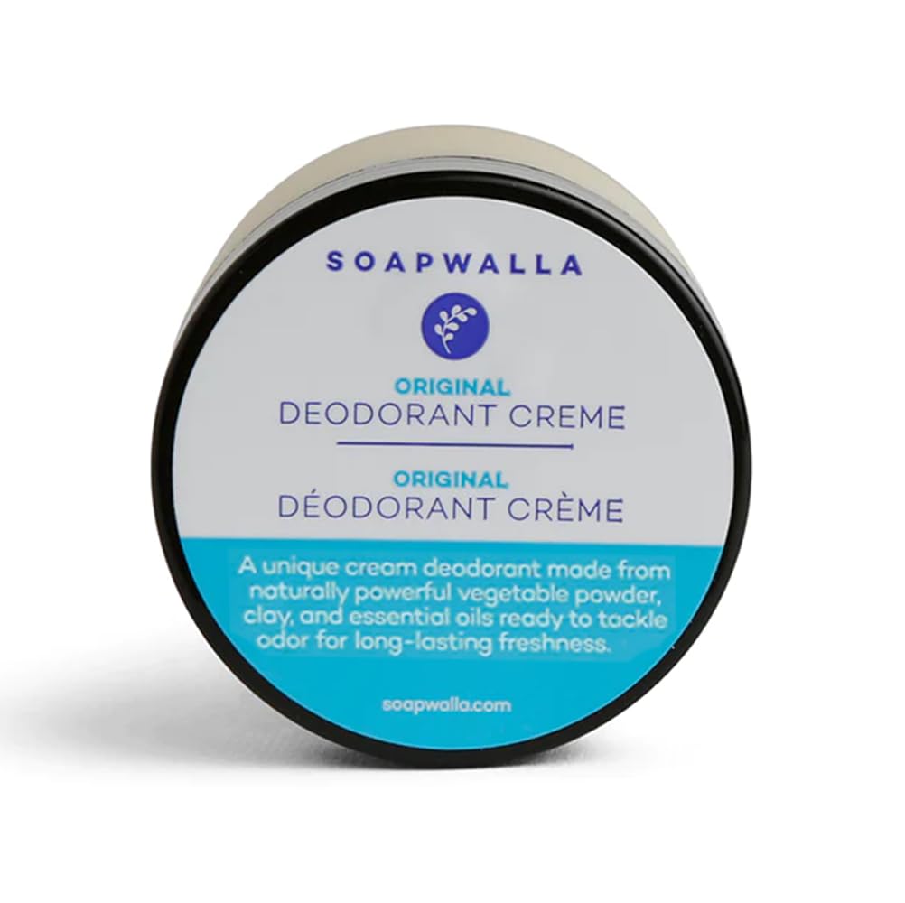 Soapwalla jar front view showing label and compact 2 oz size for easy storage