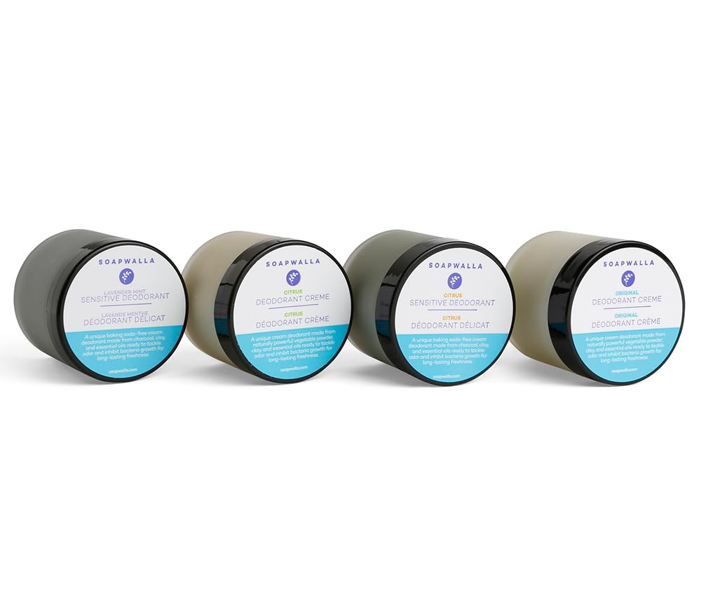 Soapwalla deodorant placed on bathroom shelf in minimalist setting conveying clean routine