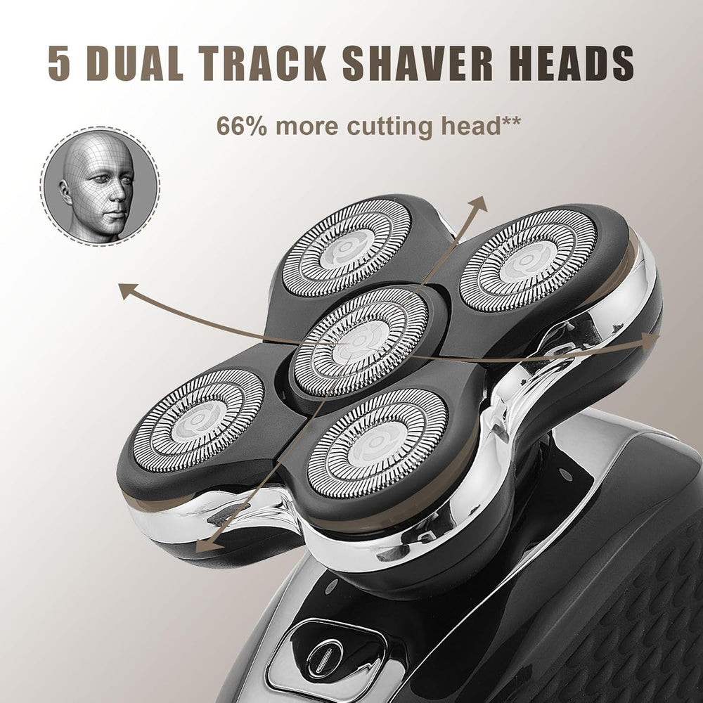 Sodaer close-up of five dual-track cutters, illustrating precision and increased hair capture