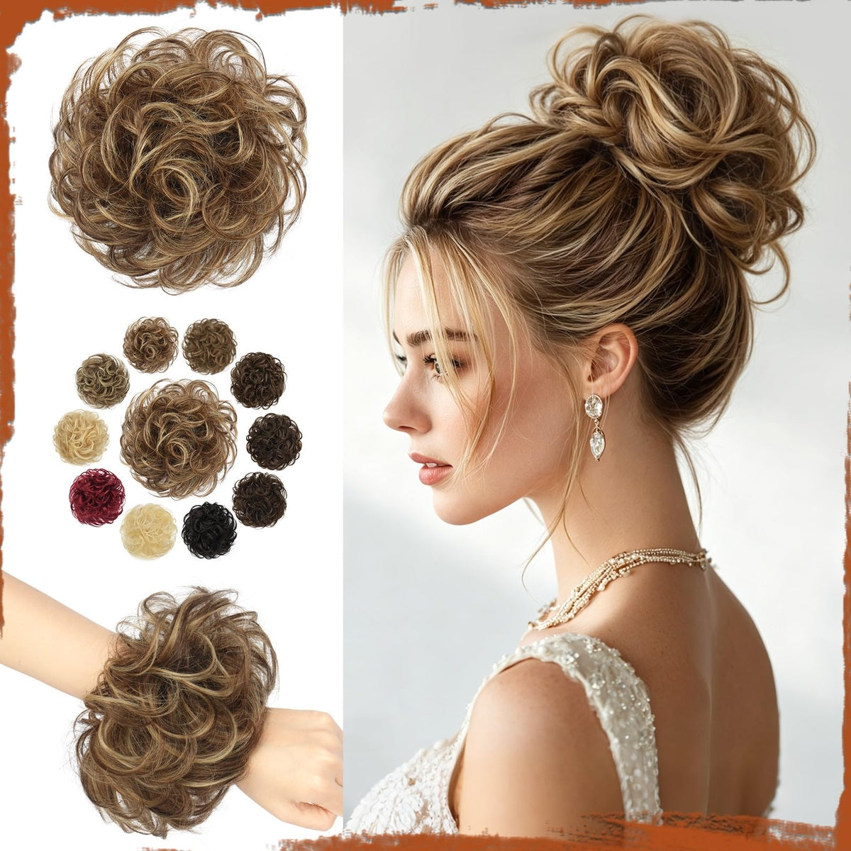 SOFEIYAN front view of bun packaging showing natural finish and ready-to-wear benefit