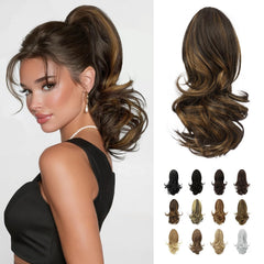 SOFEIYAN front view of curly ponytail showing natural volume and quick transformation