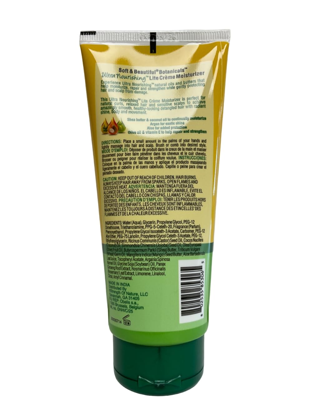 Soft & Beautiful close-up of light creme texture, illustrating quick absorption benefit