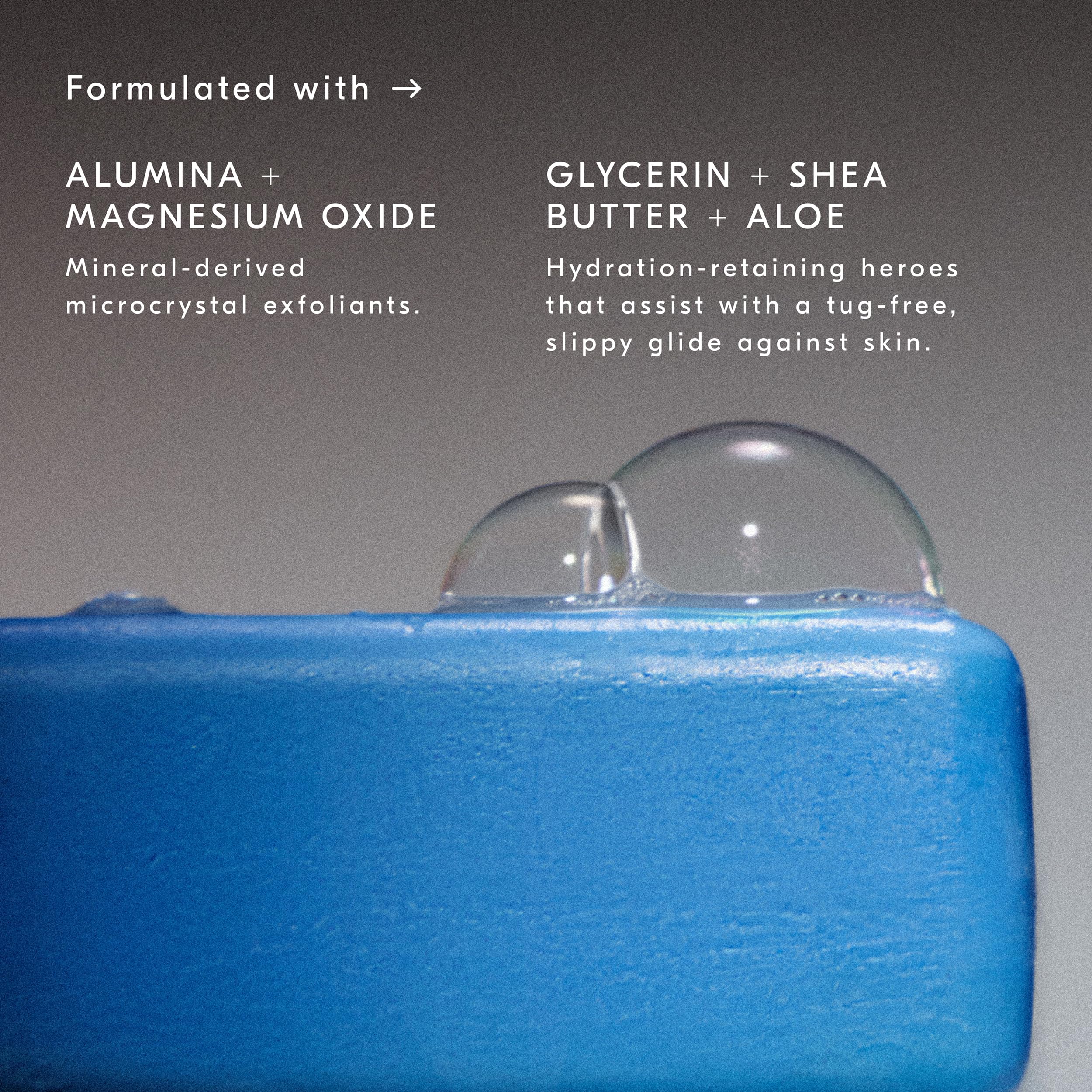 Soft Services Buffing Bar resting on ventilated dish showing long-lasting storage benefit