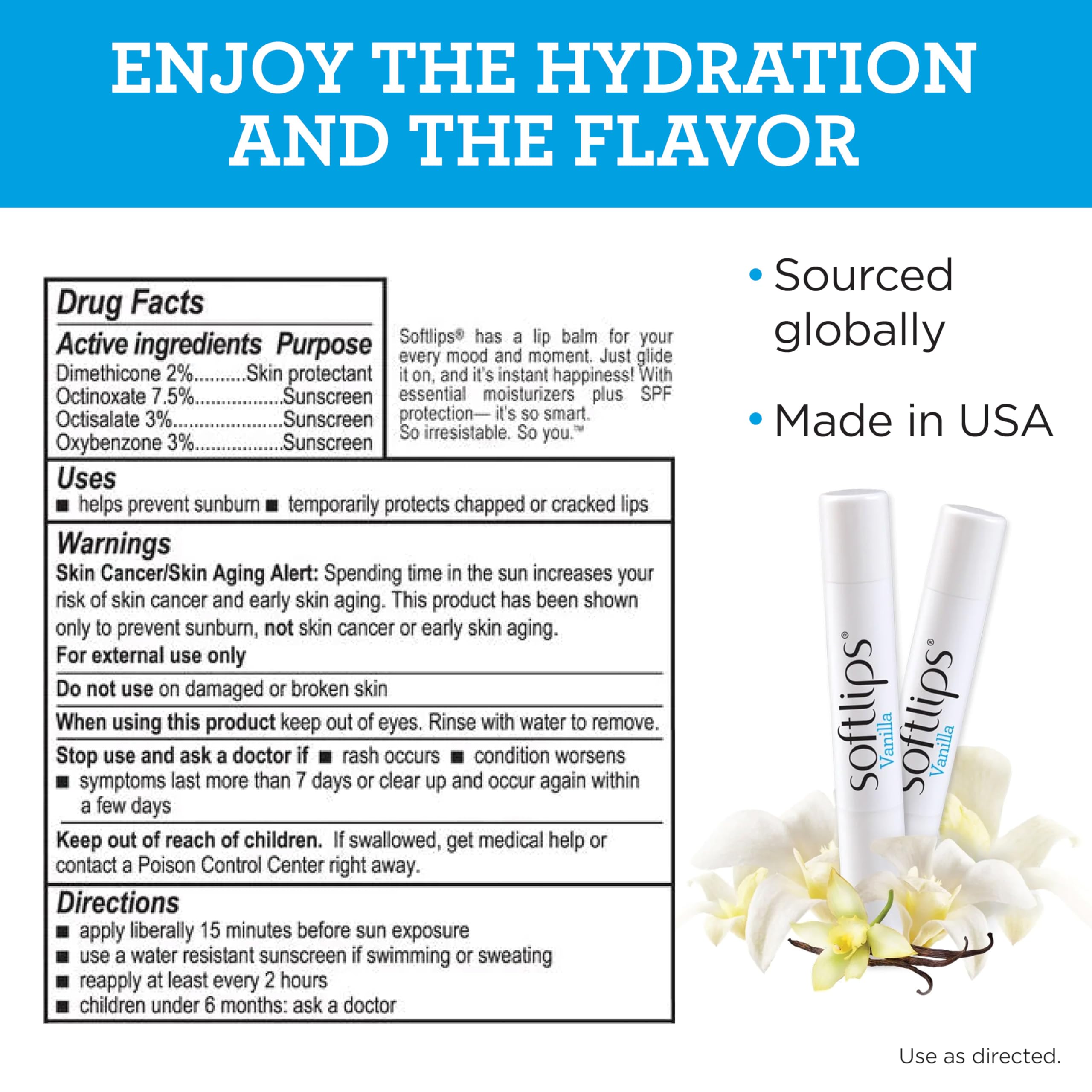 SoftLips twin pack open showing two sticks for travel and daily backups