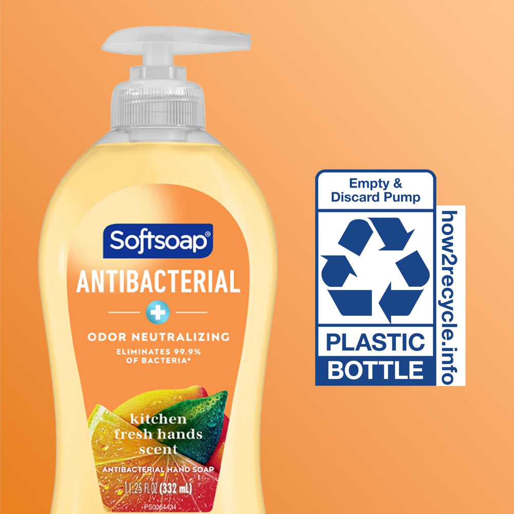 Softsoap bottle on bathroom vanity illustrating everyday use