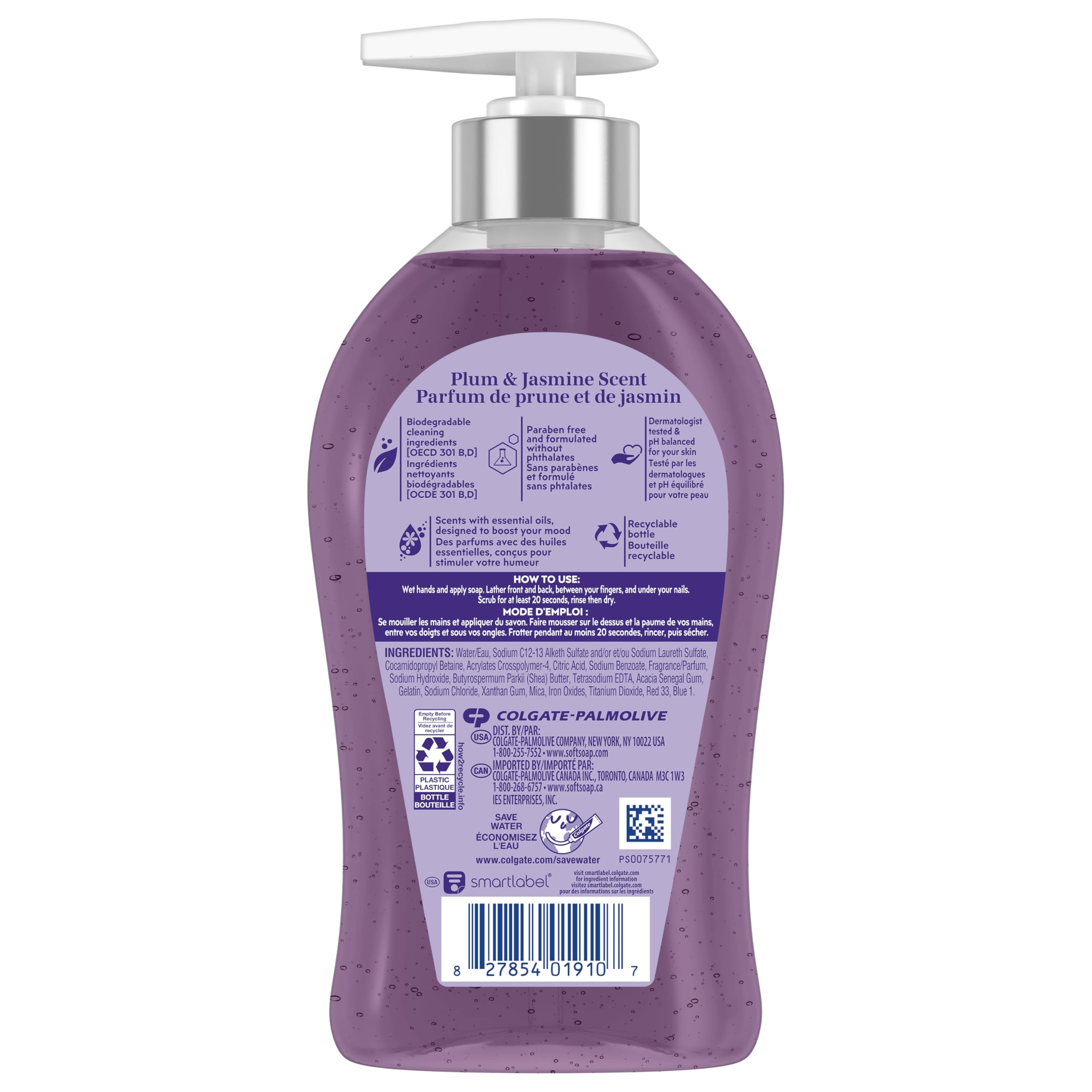 Softsoap bottles stacked for storage offering space-saving supply