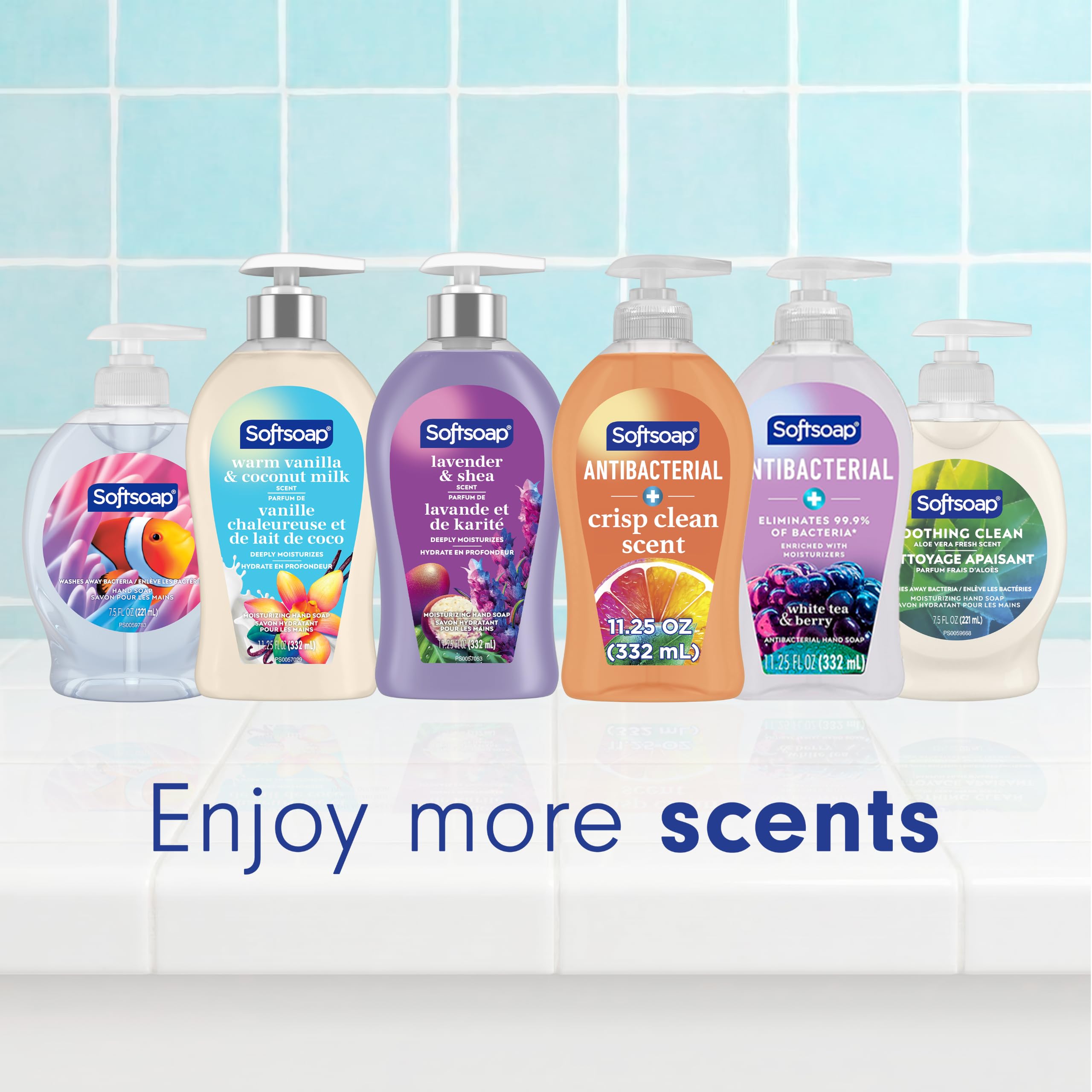 Softsoap in use with family washing hands showing shared hygiene and ease