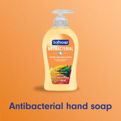 Softsoap pump close-up demonstrating easy one-handed dispensing
