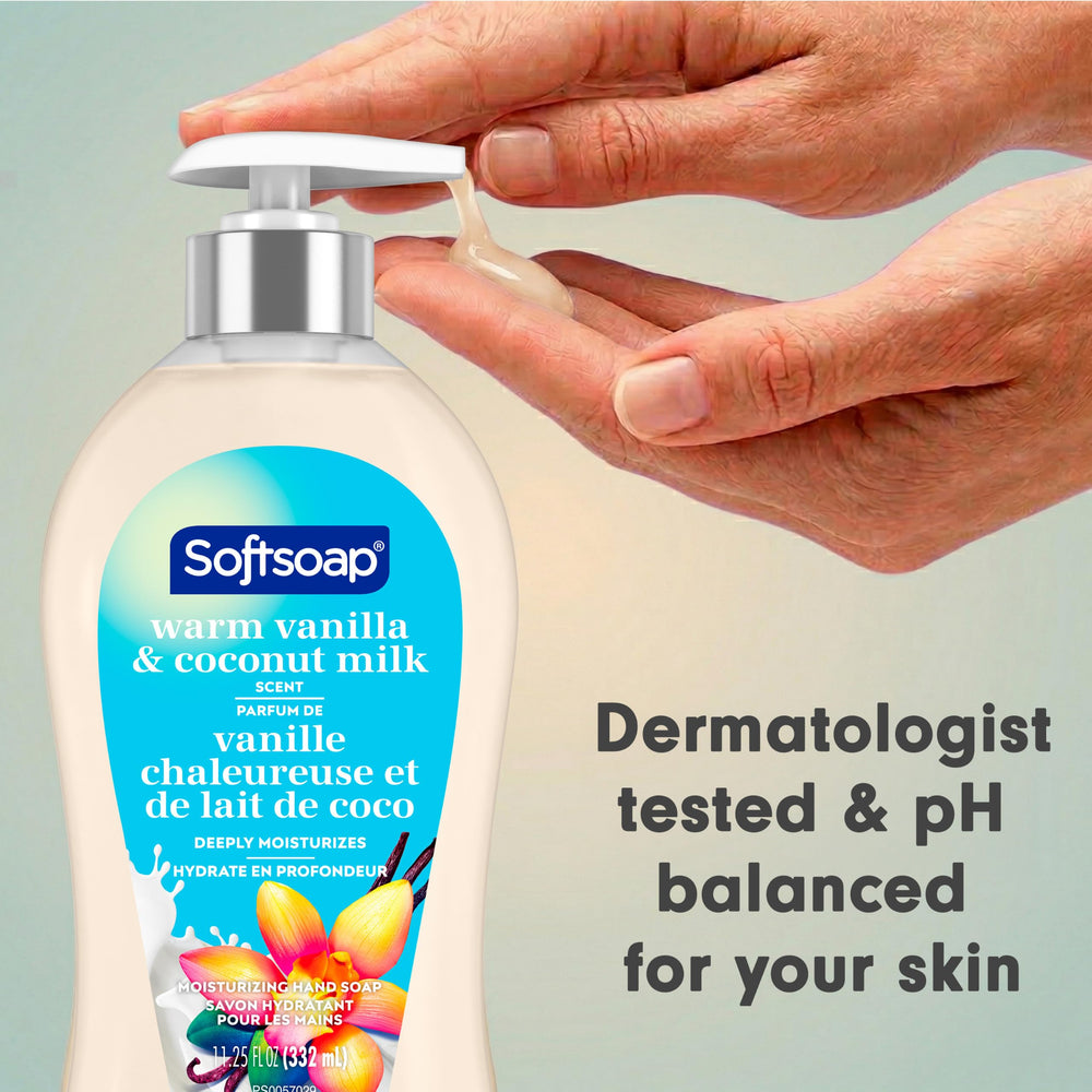 Softsoap bottle next to kitchen sink illustrating convenient everyday use