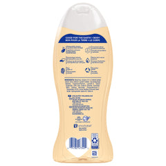 Softsoap bottle in hand demonstrating 591 mL size and easy pump use benefit