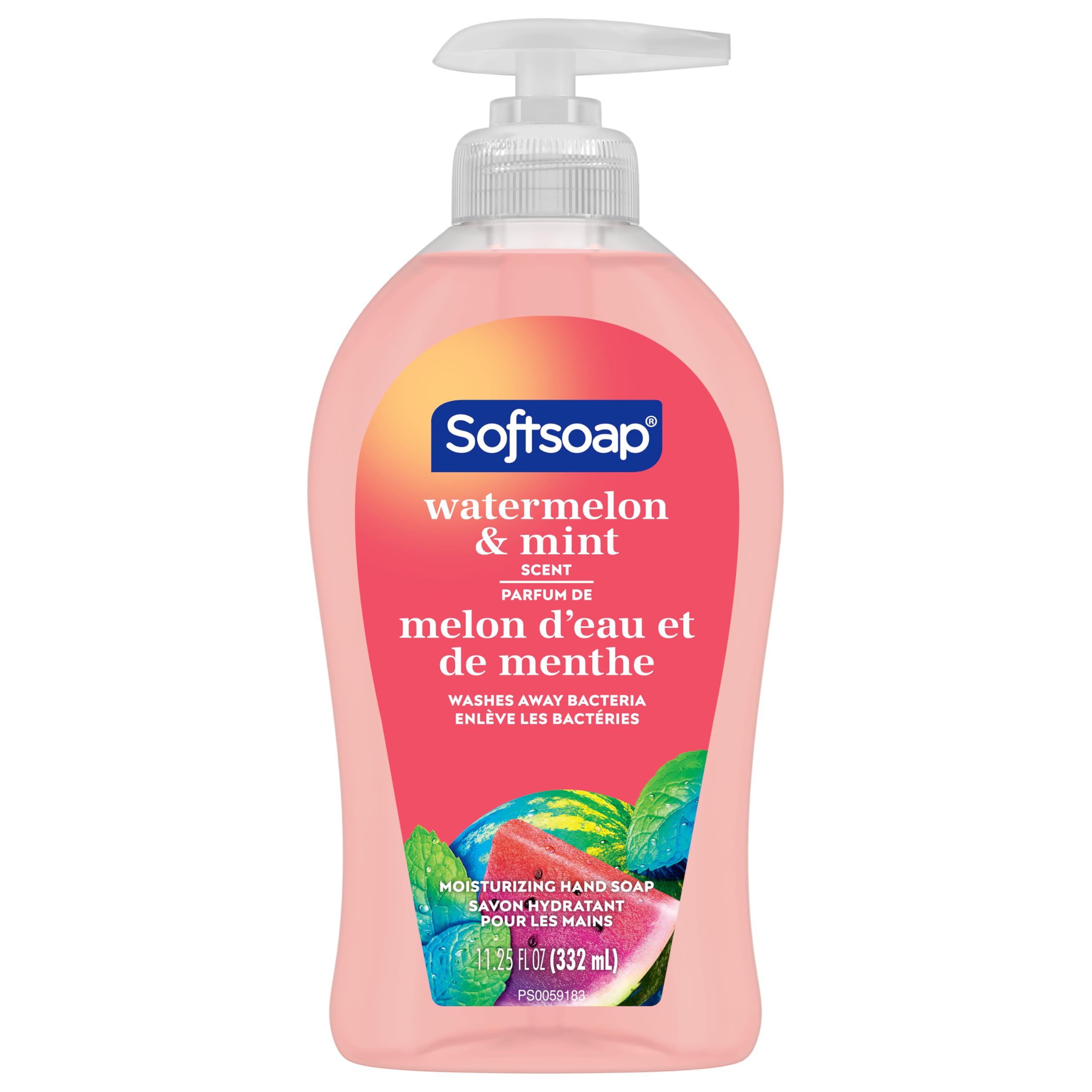 Softsoap bottle base showing recyclable packaging and practical storage