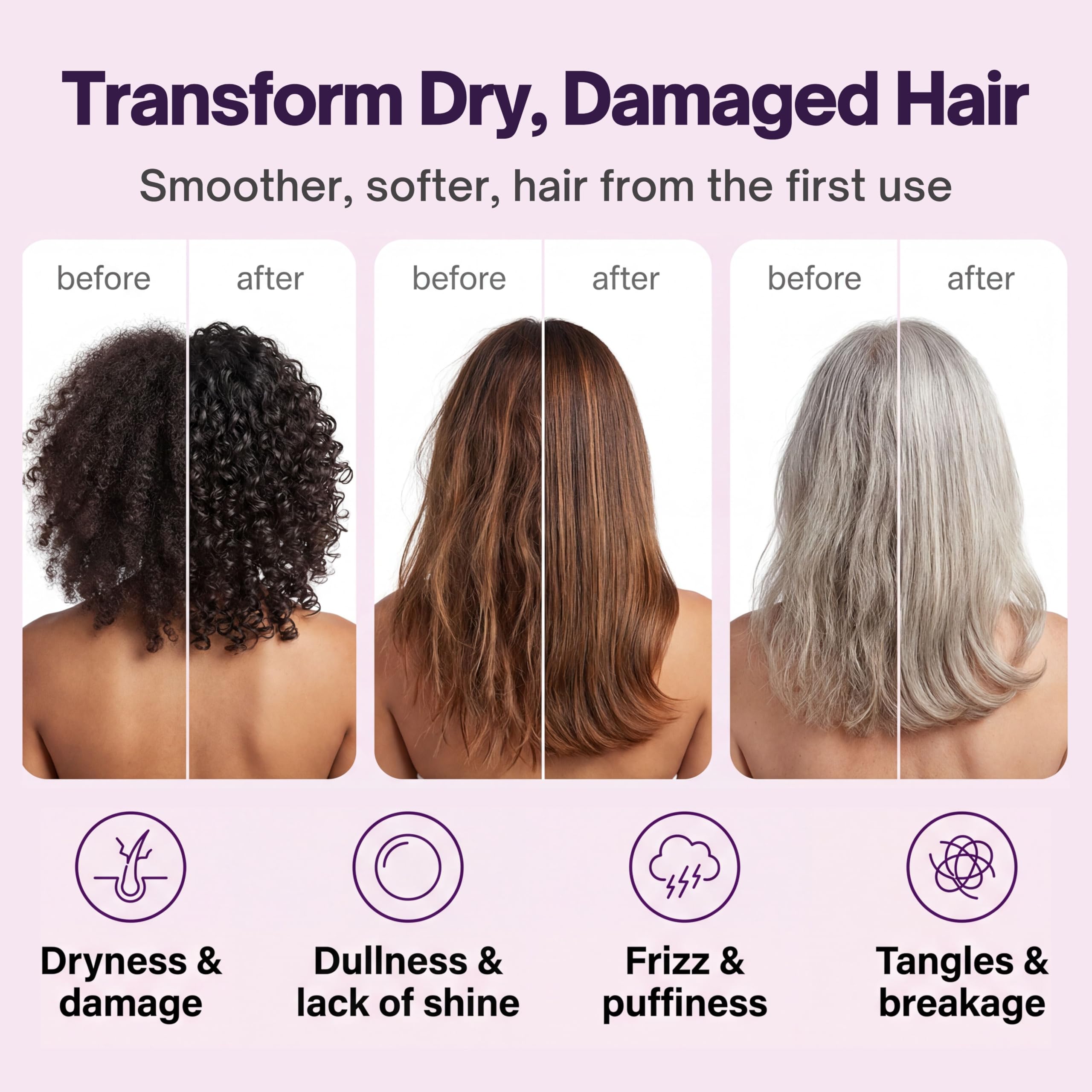 sohl-I.D. applying mask to damp hair demonstrating even coverage and detangling