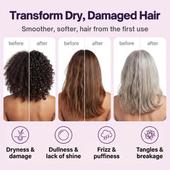 sohl-I.D. applying mask to damp hair demonstrating even coverage and detangling