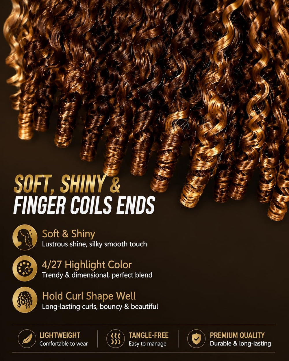 soHygge label and color P4/27 honey blonde showing natural dimension and shine