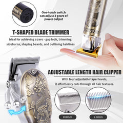 soieho clipper close-up stainless-steel blades for precise, even haircuts
