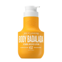 Sol de Janeiro front bottle view showing product and brand, highlights travel-friendly design