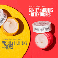 Sol de Janeiro Bom Dia Bright cream texture close-up shows brightening benefits