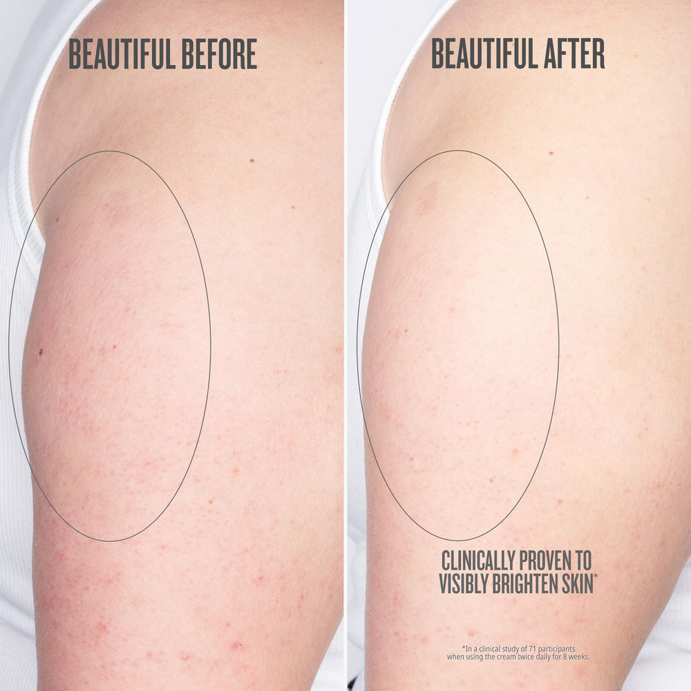 Sol de Janeiro applying cream to leg for softer skin benefit