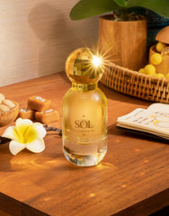 Sol de Janeiro label close-up highlighting fragrance name and notes