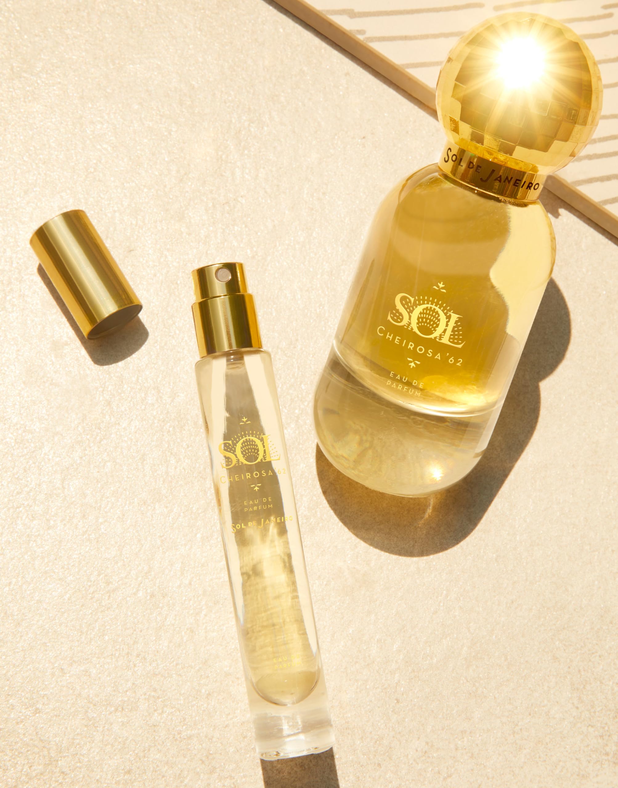 Sol de Janeiro bottle in summer setting suggesting bright, warm aroma