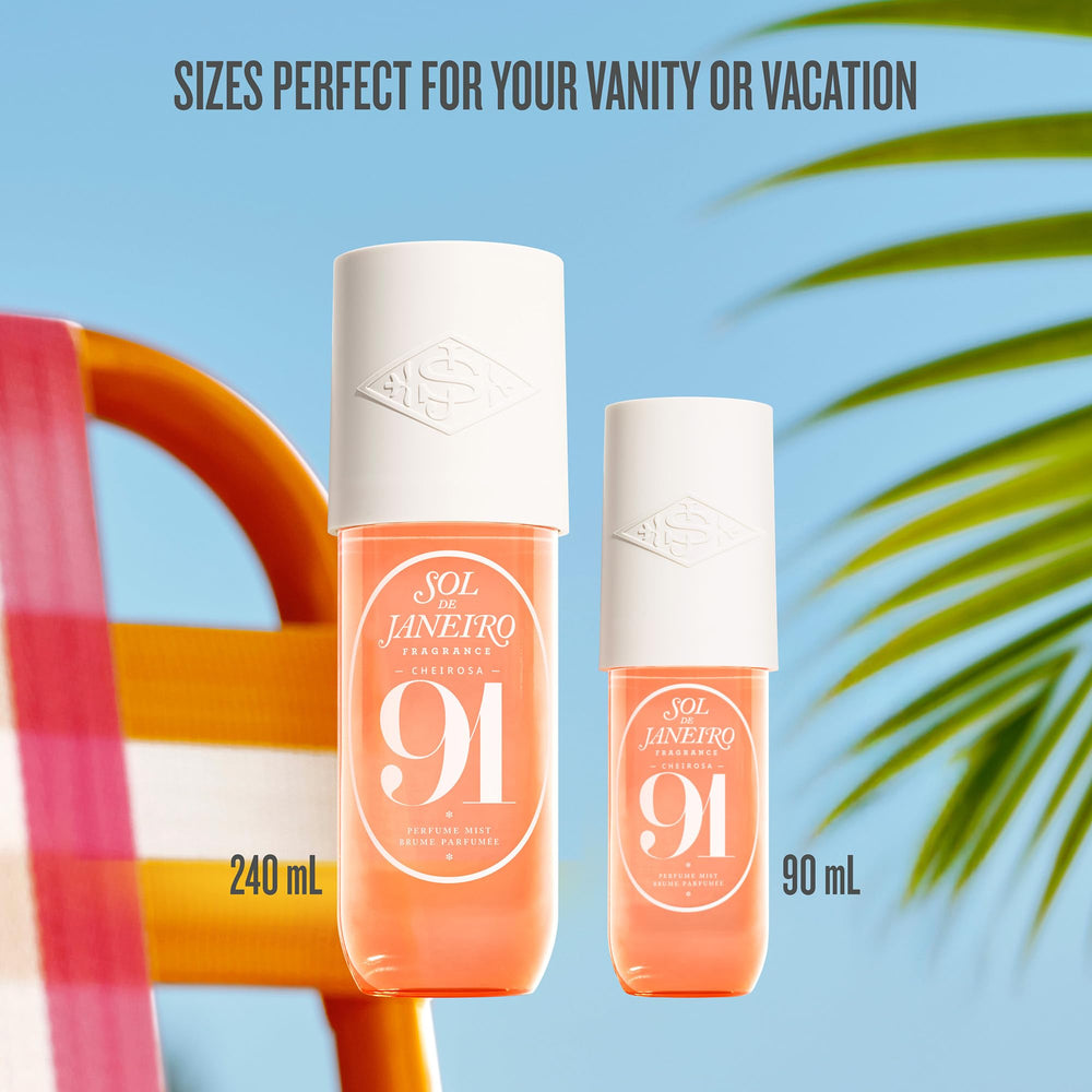 Sol de Janeiro bottle inside travel pouch illustrating TSA-friendly convenience
