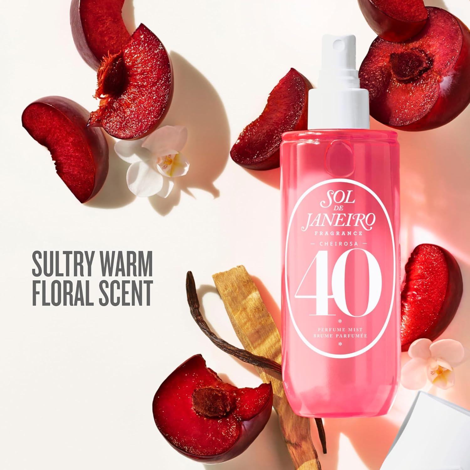 Sol de Janeiro label detail on bottle showcasing fragrance name and notes for easy identification benefit