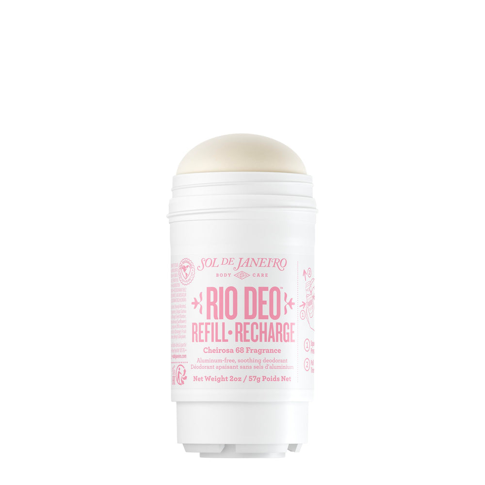 Sol de Janeiro front packaging showing Cheirosa '68 refill and brand benefit